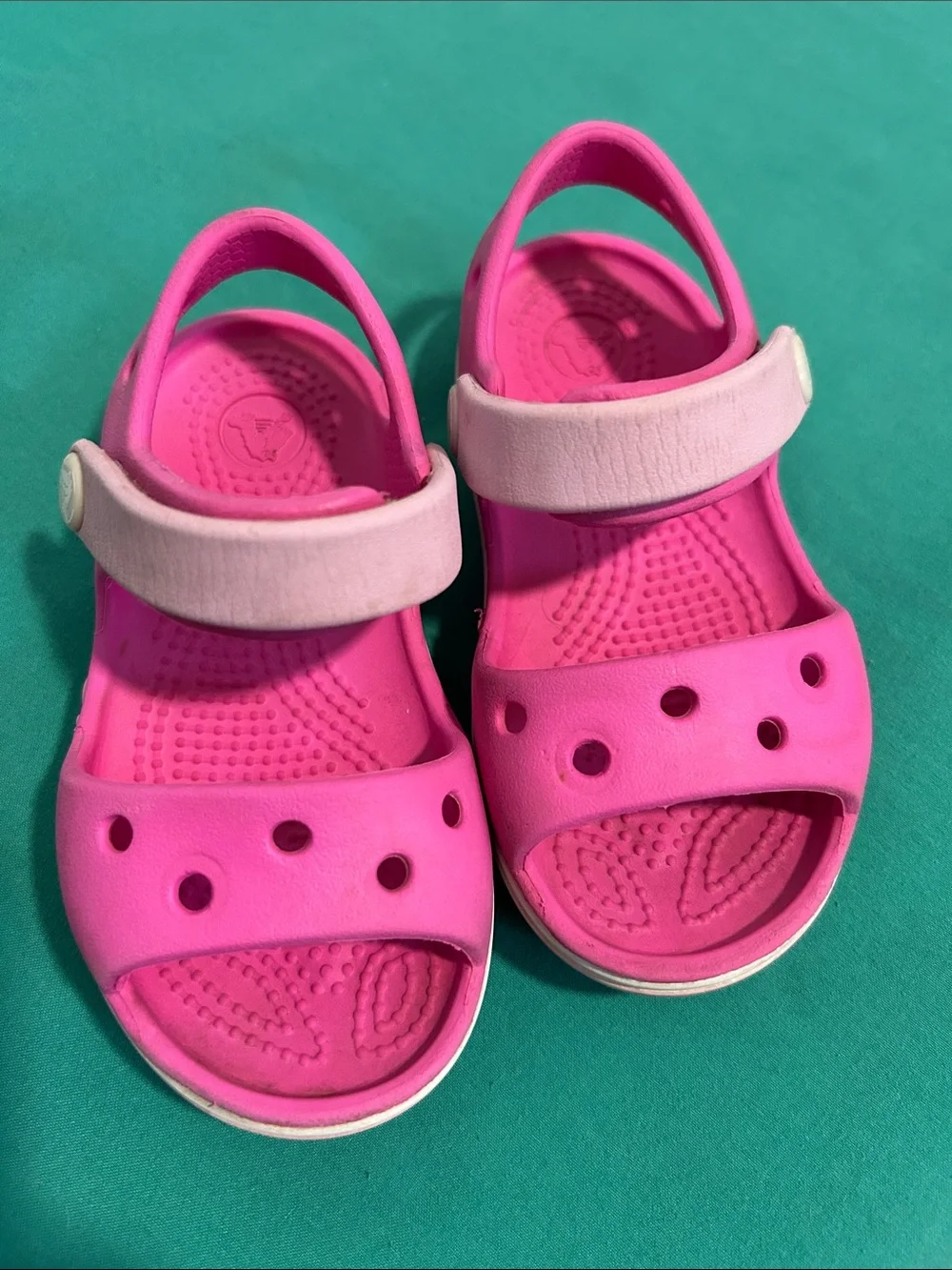CROCS Kids Pink Sports Sandal w/Adjustable Strap Sz: c6